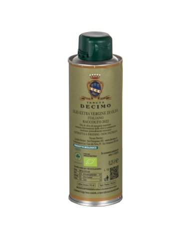 Olio EVO - Olio Extravergine di oliva biologico IGP TENUTA DECIMO (Latta) 250 ml.) - 1