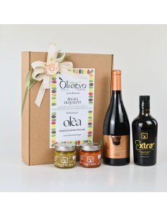 Regalistica aziendale enogastronomica - Cofanetto regalo "Essenza di Puglia" - C - 1