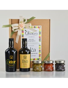 Regalistica aziendale enogastronomica - Cofanetto regalo "Essenza di Puglia" - E - 1