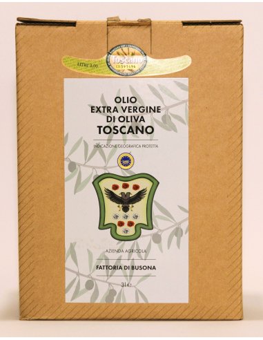 EVOO - Tuscan PGI Extra virgin olive oil "BUSONA Farm" 3 lt. 2022 - 1